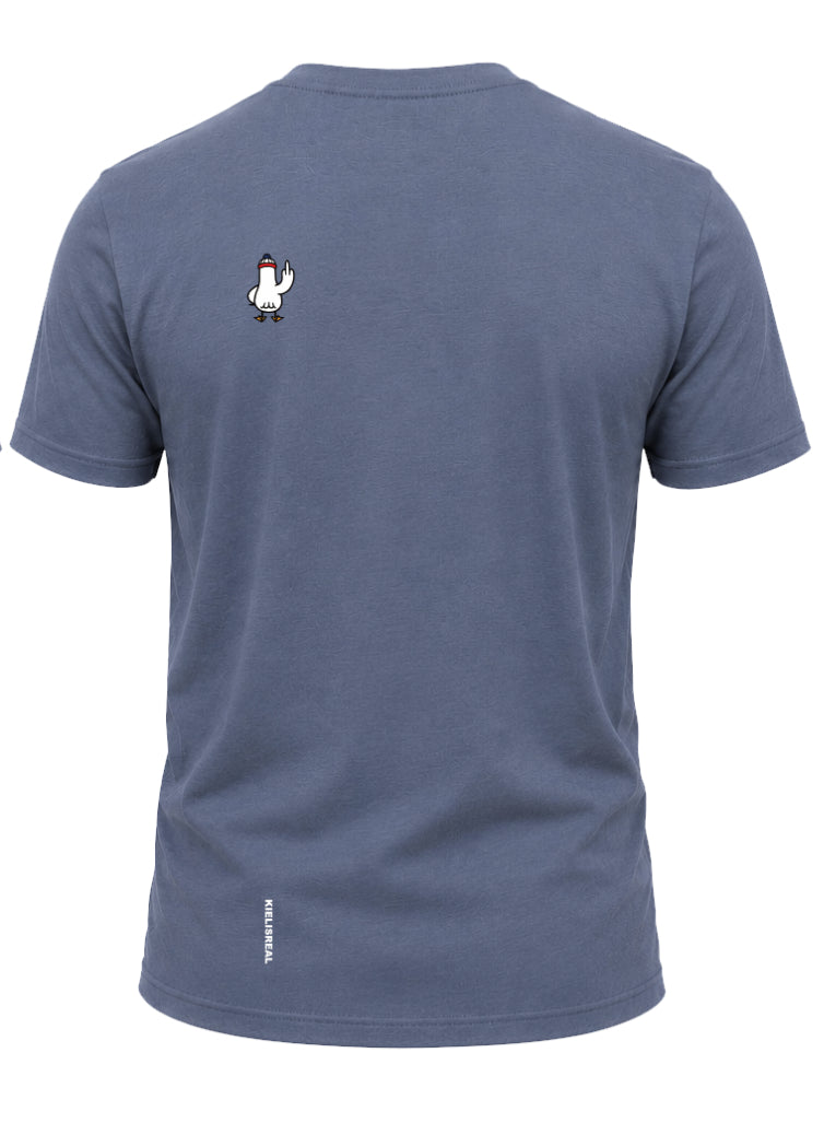 Textildruck Kiel Vereinsbekleidung Kiel bedrucken KIELISREAL Möwe Stone Grey
