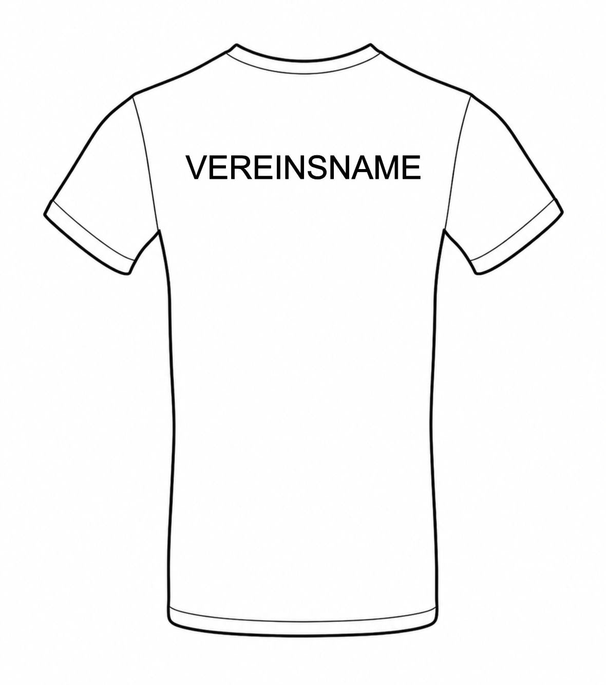 Rücken Textildruck Vereinsname Textildruck Kiel